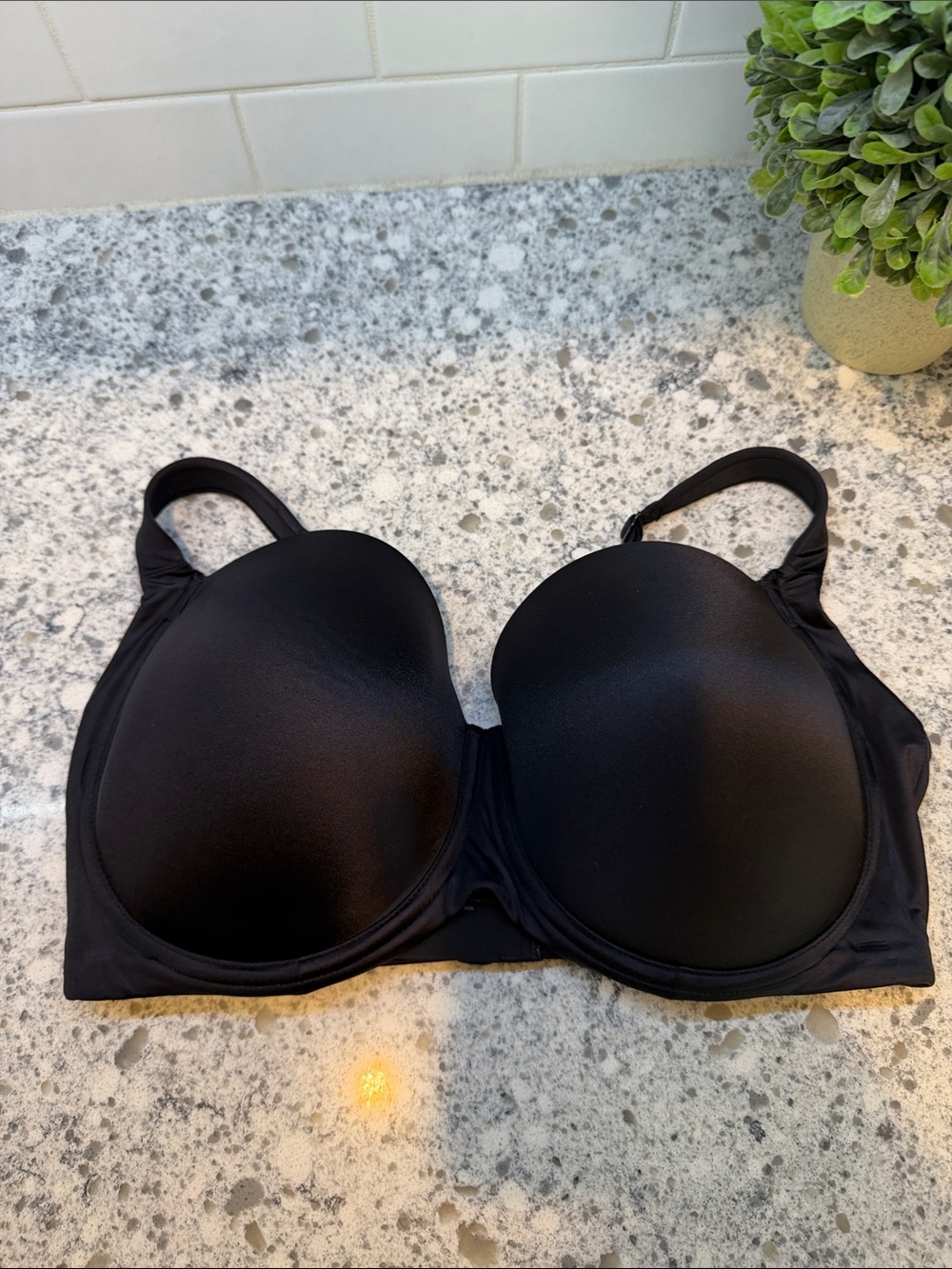 Soma Stunning Support Full Coverage Black Smooth Padded Underwire Bra 36G